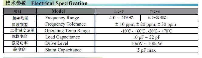 4M圆柱晶振,3*8石英谐振器